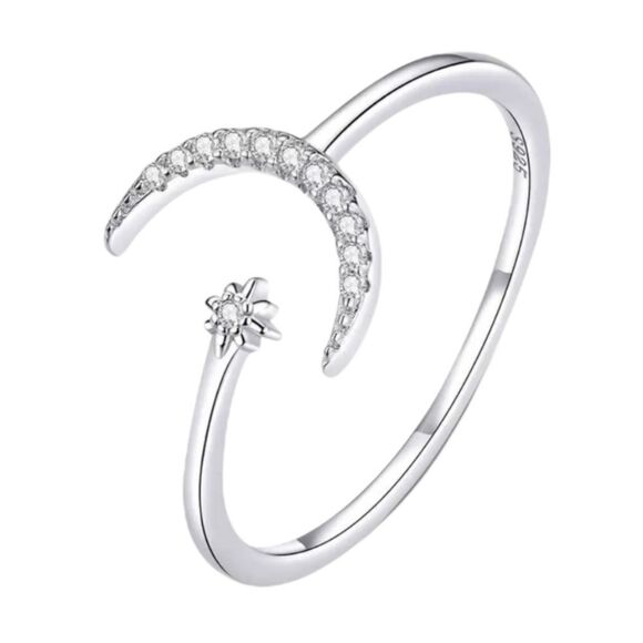 Host Pick 🌟925 Sterling Silver Crescent Ring - Picture 1 of 6